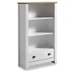Solid wood book shelf book cabinet with 1 drawer