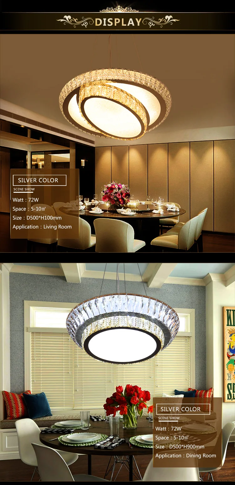 led crystal pendant light