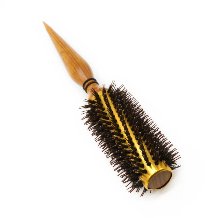 Top Quality Metal Head Pointed Handle Bristle Wood Hair Brush Buy