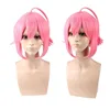 Heat Resistant Fiber Anime Short Pink Wig Tori Himemiya Cosplay Wig For Happy Elements