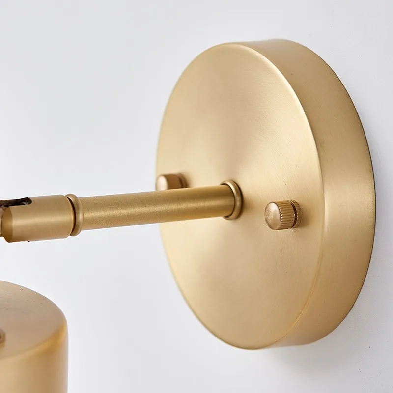 Industrial American village simple modern European gold-plated retro glass ball E27 wall lamp for living room bedside corridor