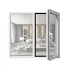 Double panel safe aluminum casement window