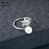 Factory direct sale 925 sterling silver ring turtle pearl ring for girls
