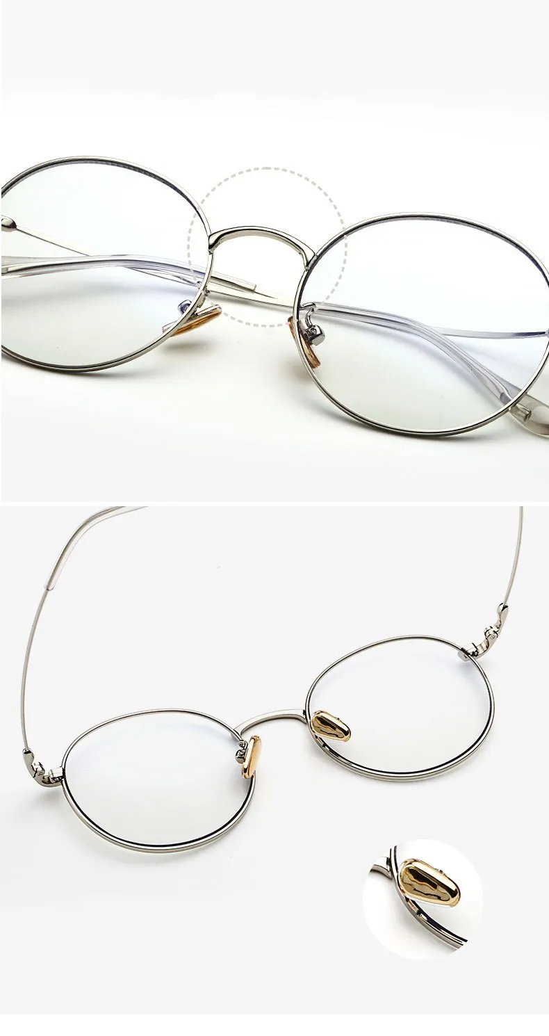 Korean And Europe Gold Glasses Frames Nerd Eyeglasses Frame Metal