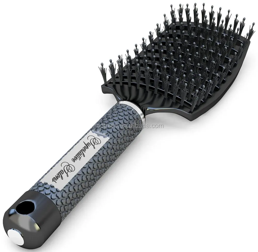 Boar Bristle Brush Best at Detangling Thick Hair Vented For Faster ...