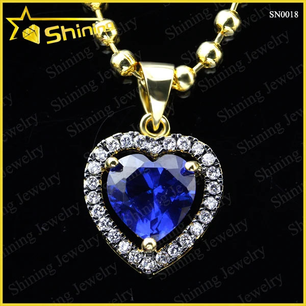 Romantique Titanic cœur de l/'océan bleu saphir Cristal Collier Pendentif