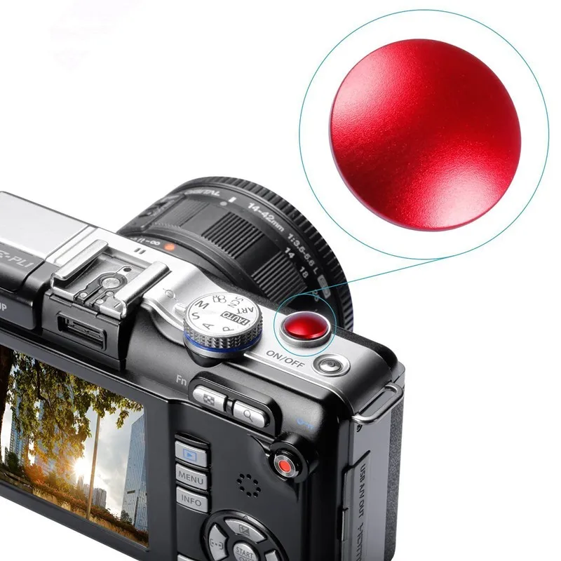 10mm Diameter Red Metal Convex Soft Shutter Release Button