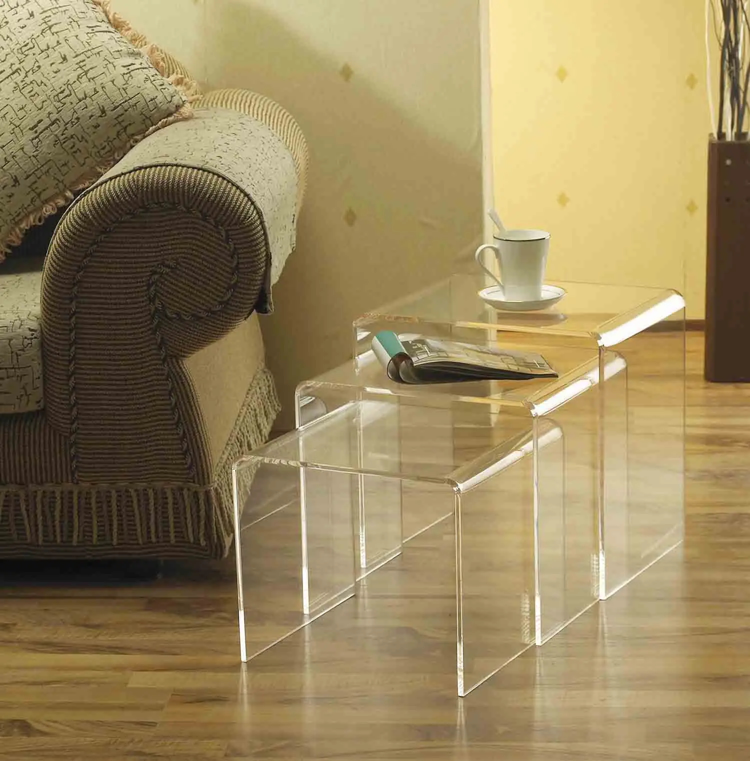 Acrylic Nesting Table Coffee End Table Lucite Side Table Set Buy