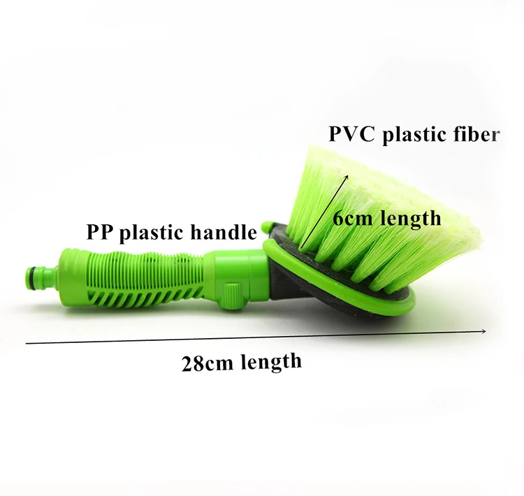 Pp Plastic Car Green Wheel Wash Cleaning Brush Buy Car Cleaning Brush