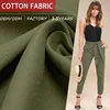 Textile mills industry supplier lycra twill trouser material 100 cotton spandex fabric