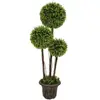 Factory directly artificial topiary plants for outdoors double ball topiary trees with three ball for outdoor