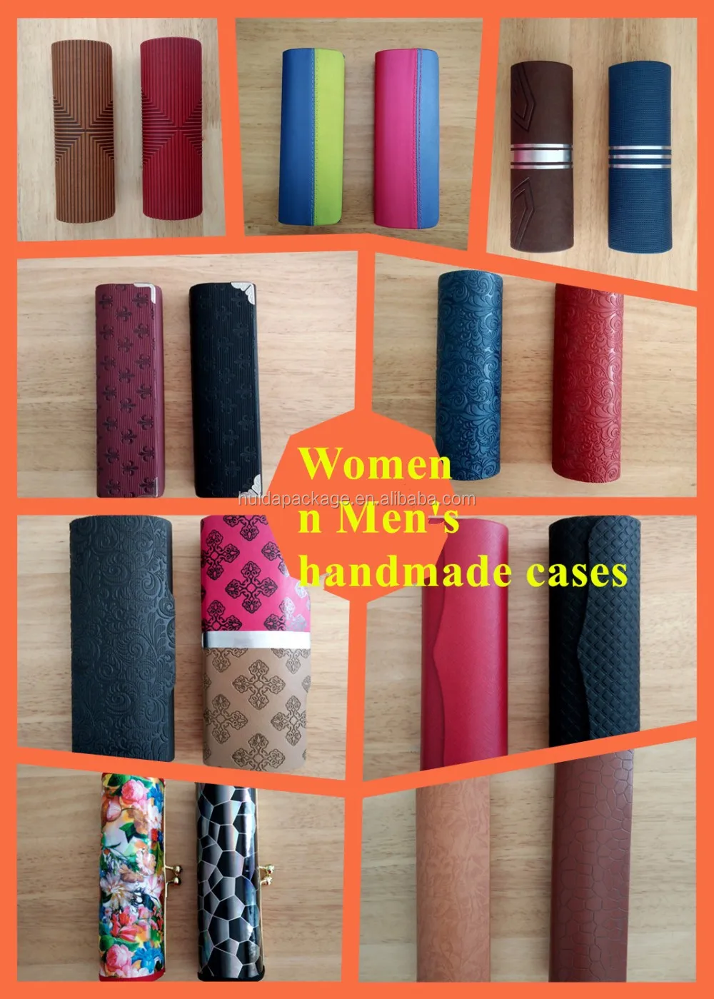 More Colors Top Quality Hard Metal Pu Leather Glasses Case/pen Cases