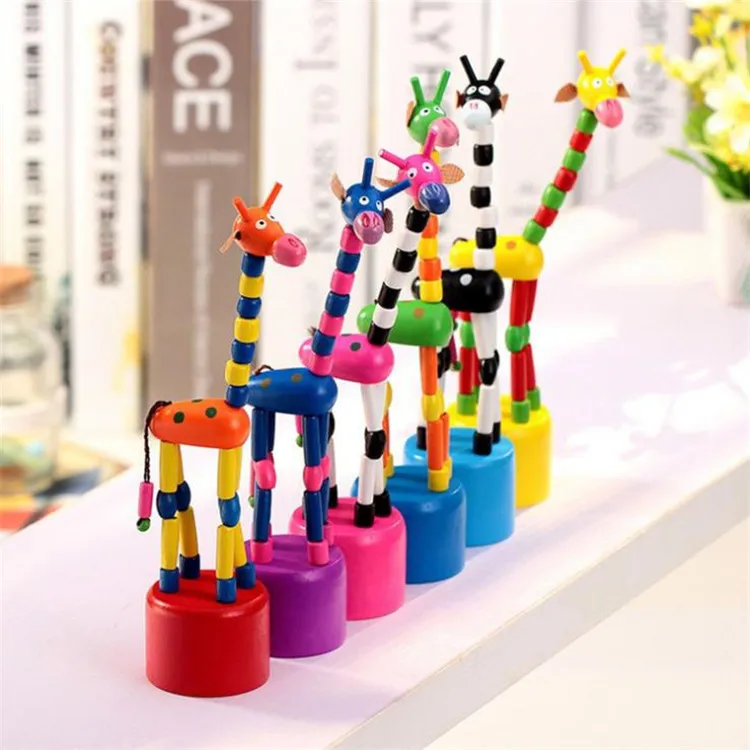 wooden push up toy