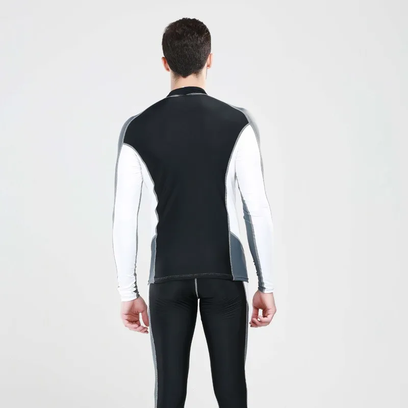 Wholesale SBART two-piece diving suit sunscreen swimsuit long sleeve beachwear mma rashguards for men