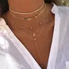 Wholesale Fashion Jewelry Lucky Star Choker Necklace Pendant Set Chain Necklace Jewelry Rainbow Choker for Women Girls