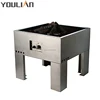 Square stainless steel patio gas fire pit garden heater outdoor gas burner fireplace