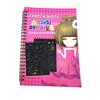 Handmade diy pictures cartoon design scratch art paper notepad with pen