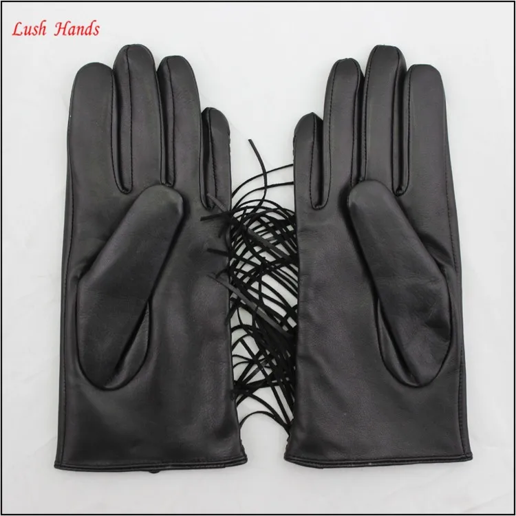In 2016, the latest fringed leather gloves the best sell .Hot mother fashion gloves