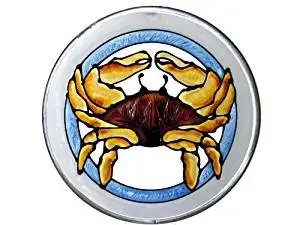 Silver Creek Crab Dungeness, X-419 Art Glass