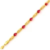 71455 xuping fashionable jewellery 24k gold plating multicolor crystal bracelet
