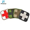 Various styles no minimum custom medical red cross symbol pvc patches