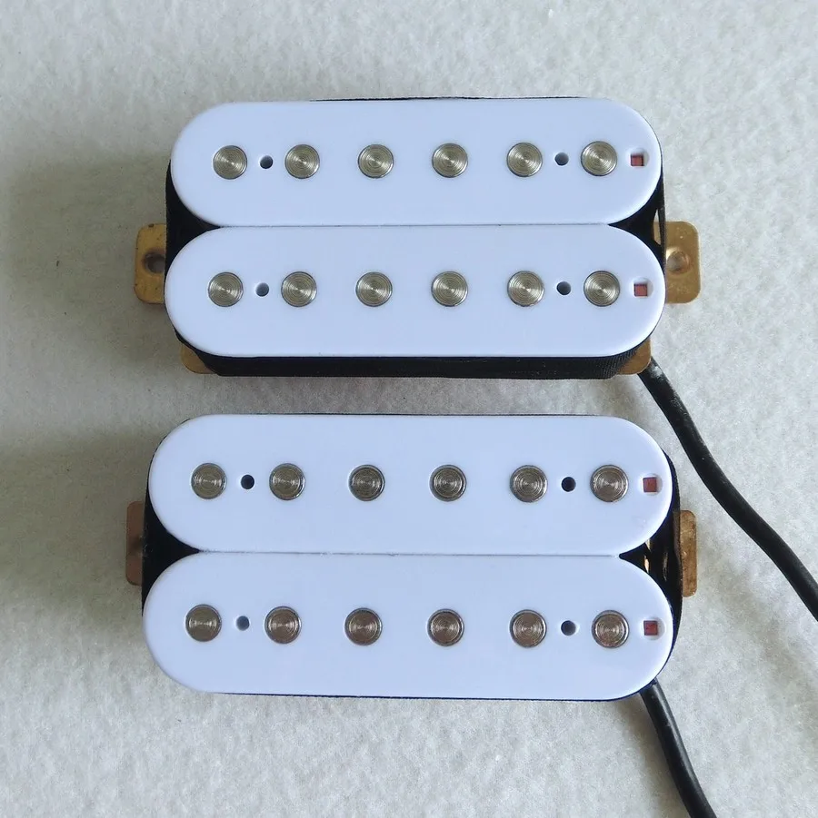 1 Set Electric Guitar Humbucker Pickups In White Bobbins Buy Electric
