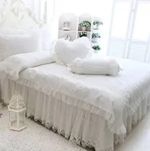 Buy Generic White Princess Bedding Set Vintage Lace Ruffle Bedding Sets Duvet Cover Set Girls Fairy Bedding Sets Queen In Cheap Price On Alibaba Com