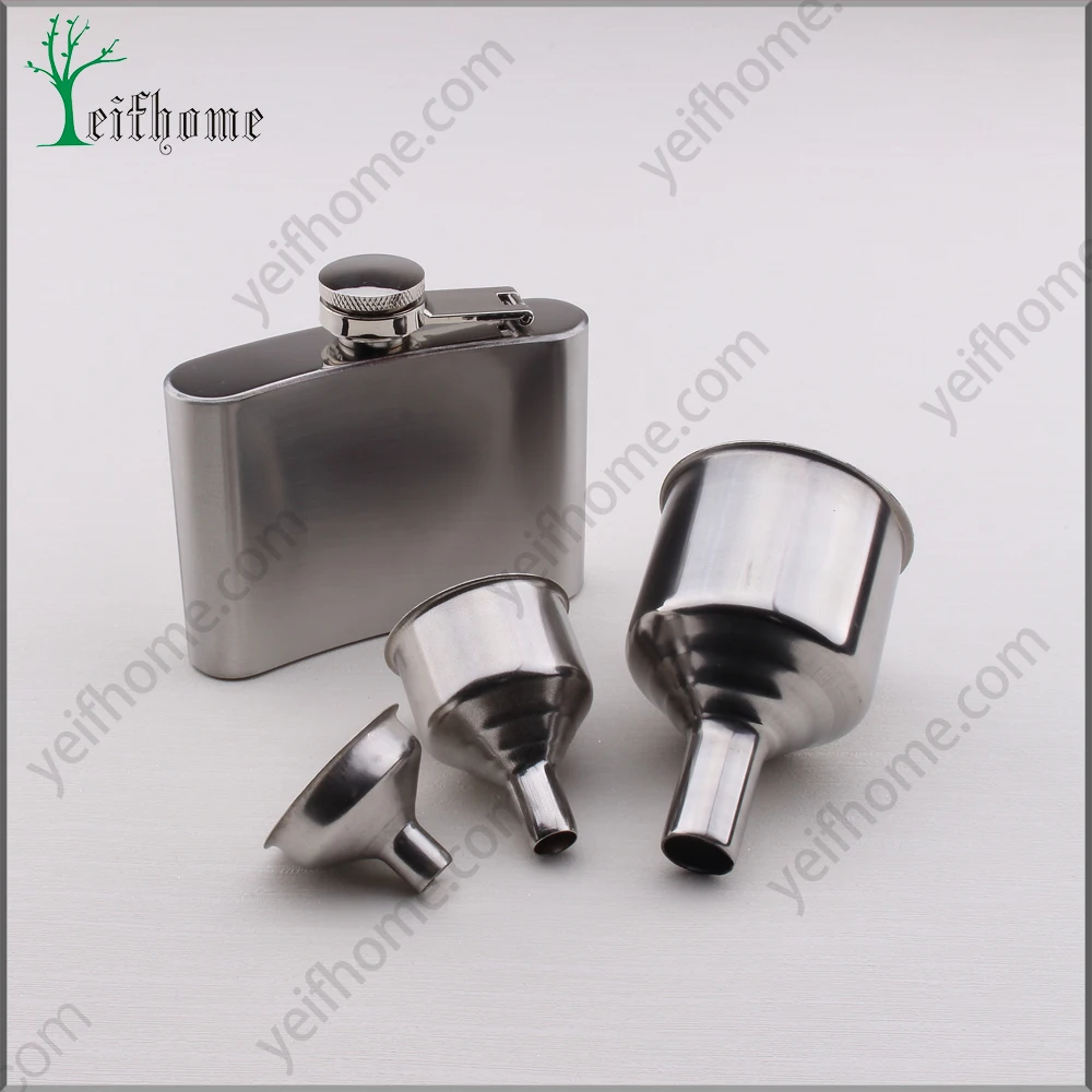 Novelty Portable Flagon Stainless Steel Hip Flask With Funnel Set