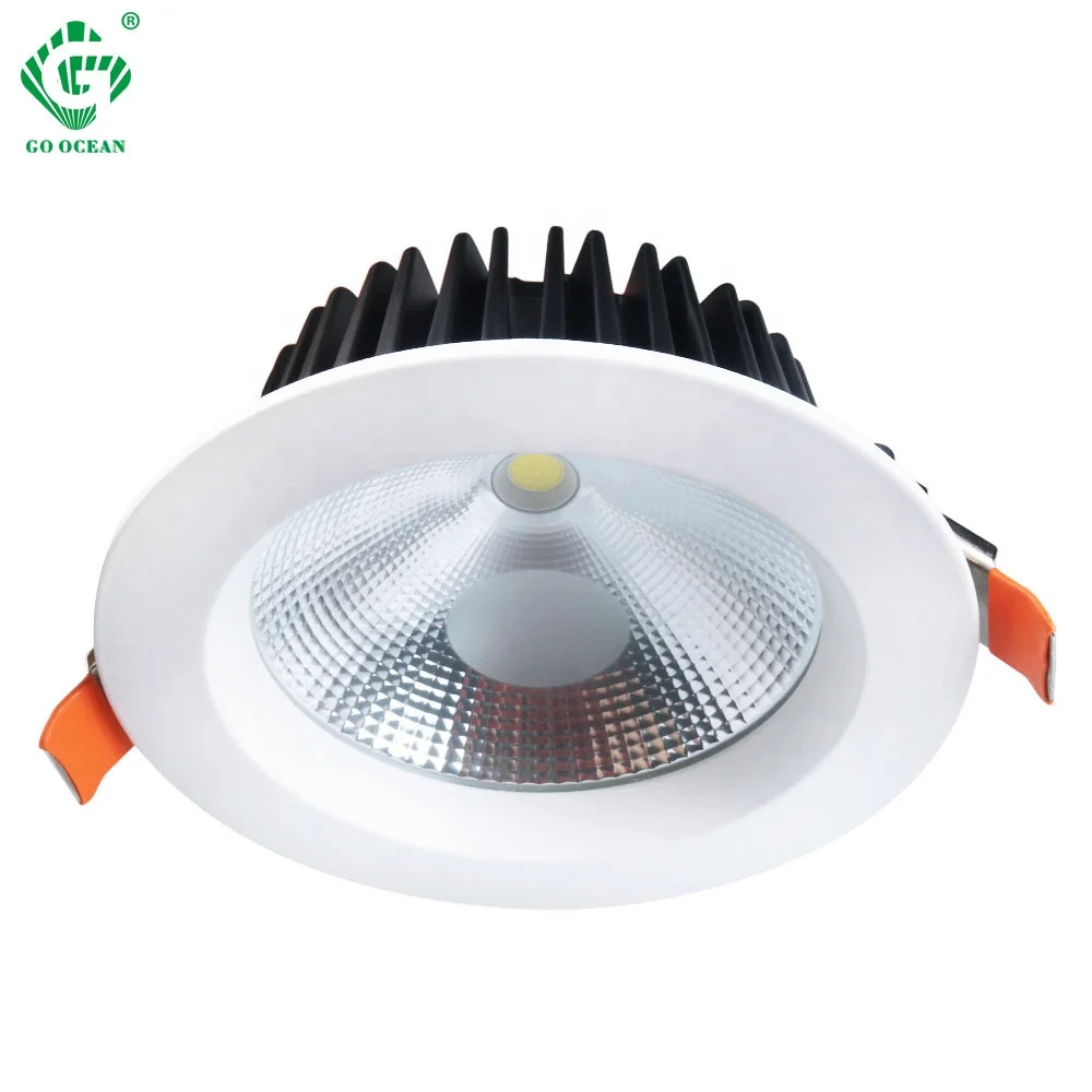 Super Bright 7W 15W 30W 40W 90mm Cutout Fixed Waterproof Low Price IP44 Anti-Glare Office Led Downlight Bathroom Living Room