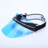 Custom LOGO clear visor sports sun hats uv tennis beach visor transparent pvc plastic transparent sun visor cap for men women