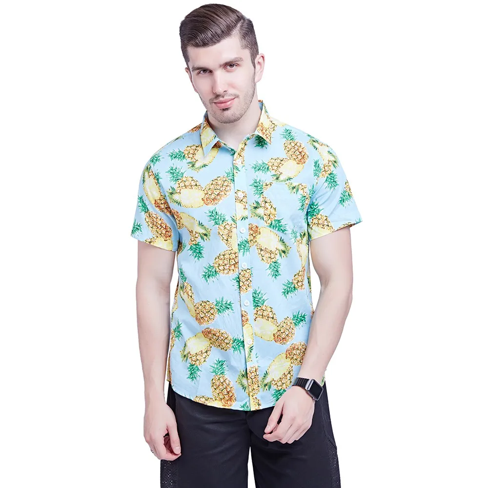 Cheap 100 Cotton Hawaiian Print Shirt For Men - Buy Hawaiian Shirt For ...