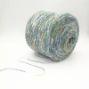 Colorful 3.8S space dyed polyester loop yarn fancy boucle yarn for knitting weaving crochet