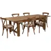 Outdoor Pine Wood Farmhouse Dining Table Legs Furniture