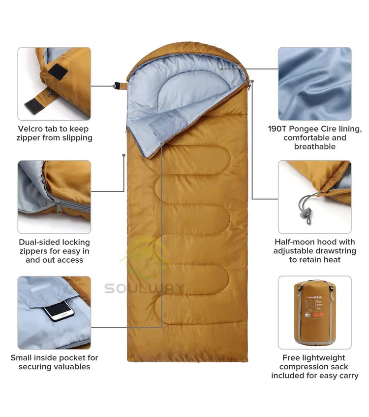 Good Quality Outdoor Camping Hollowfibre Double Lightweight Winter