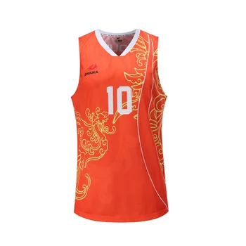 jersey basketball orange design