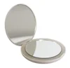 Round double side vanity compact reapply makeup led soft natrual lights travel mirror