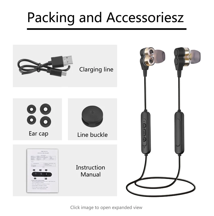 Stereo Wireless Remote Control Earbuds Earphone