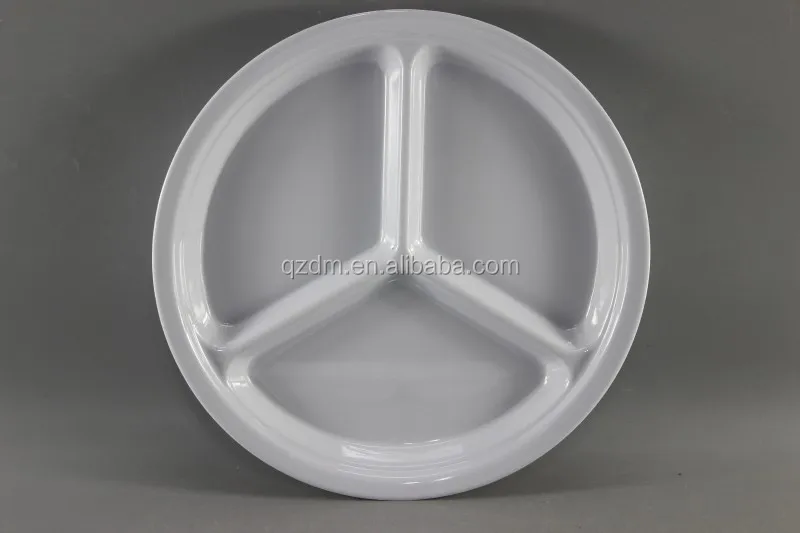 10inch Melamine Three Divide Dish Food 3 Section plate