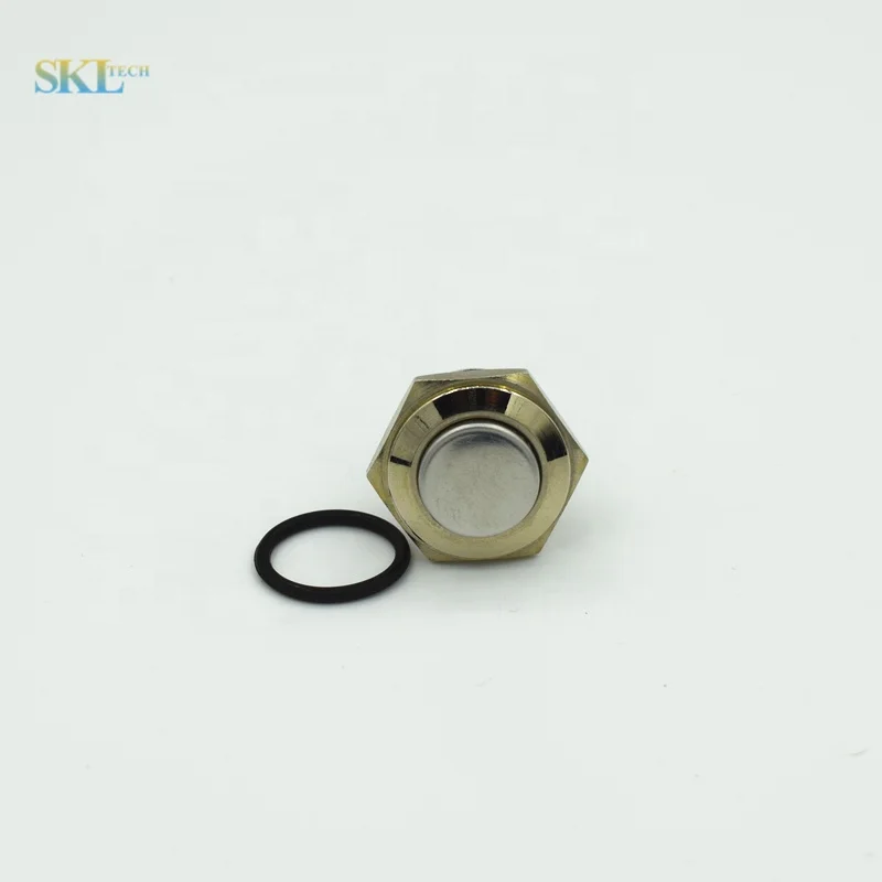 High head16mm Metal button Power symbol 220V Self-locking Switch white LED light