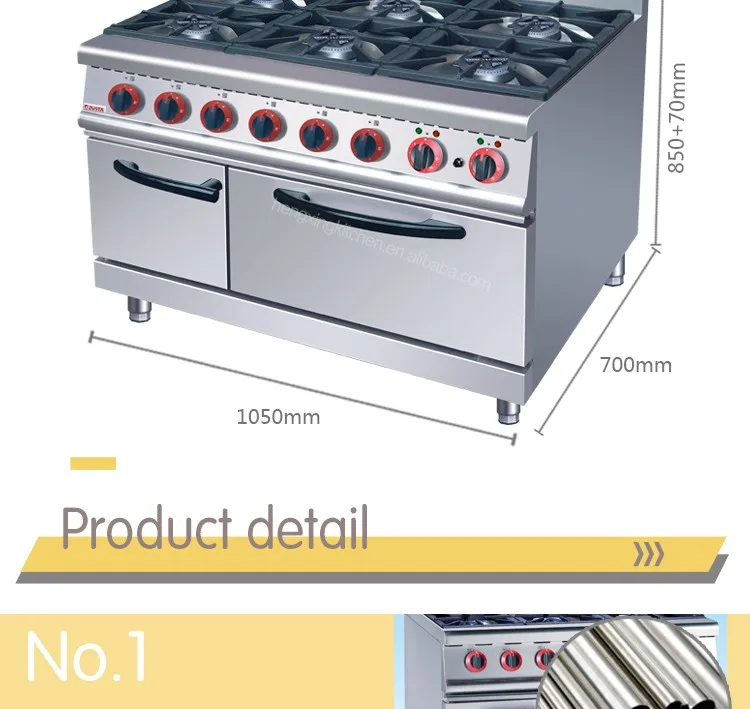 Hot Sale Industrial Cooking Range Free Standing Gas Stove 6 Burners/ Industrial Gas Burner