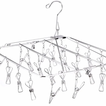 Stainless Steel Clips Hanger Clothes Hanger With 20 Pegs - Buy Clothes ...