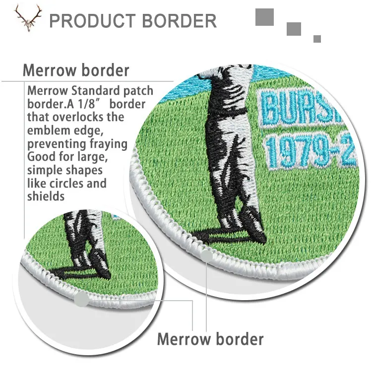 Direct custommade jessecmault applique golf patch with high quality