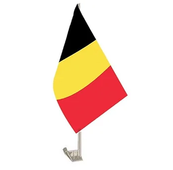 delivery soccer fans belgium country car window vehicle flag