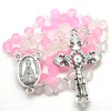 Catholic religious items Double color 8mm beads rosary with Our Lady of Aparecida centerpiece
