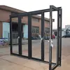 Soundproof aluminum glass door bi fold door