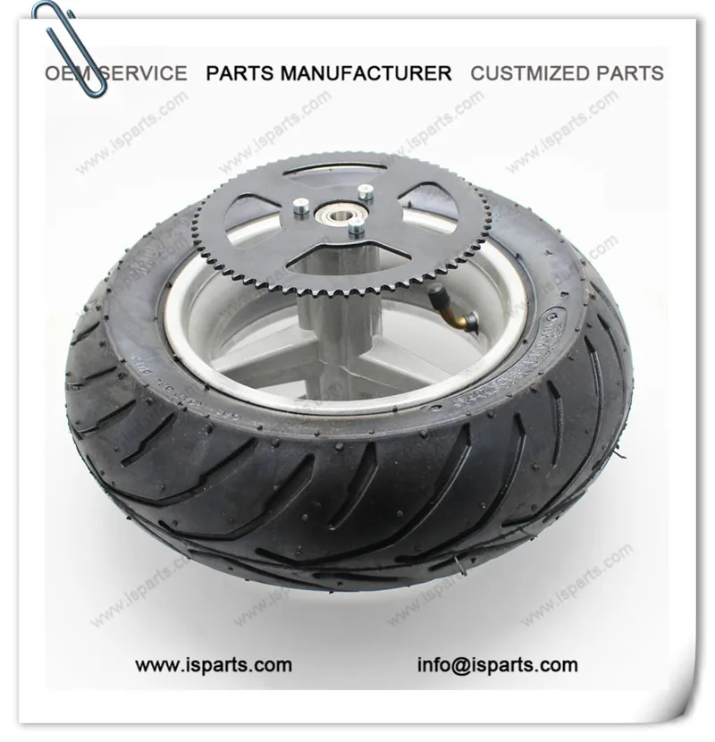 Mini Bike Rear Wheel Tire, 110/50-6.5 Pocket Bike Wheels Rim And Tires 49cc Motorcycle Tyre Rim Hub Inner Tube Rear Wheel Replacement