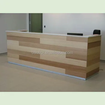 Modern Appearance High End Office Counter Design Wood Reception