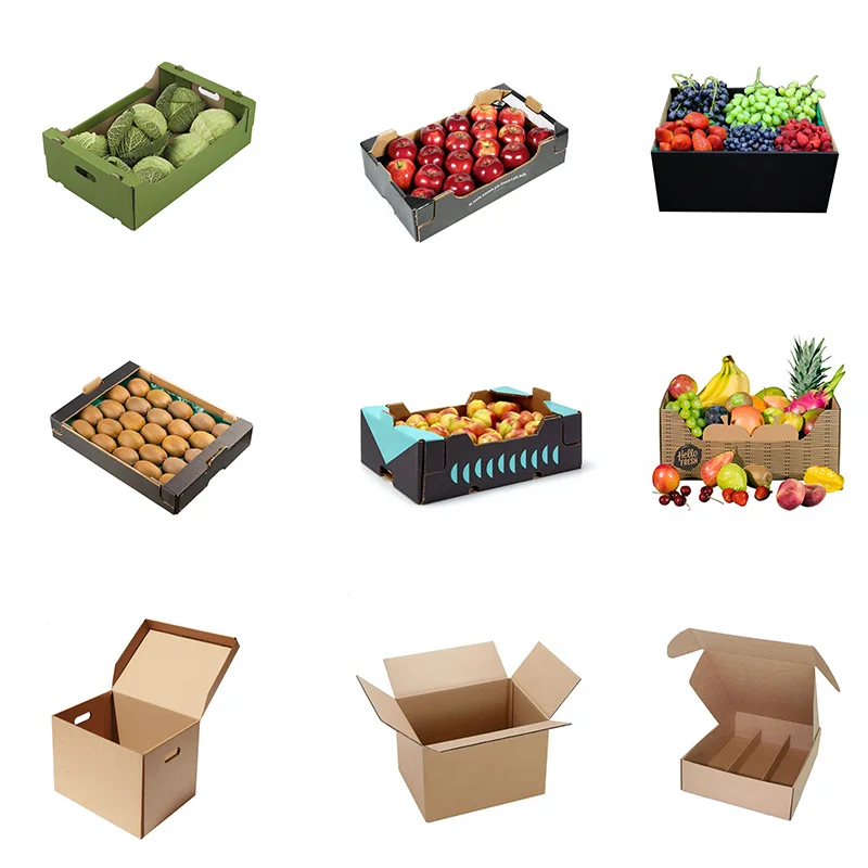 18kg Carton Apple Fruit Color Box Printing Price Cherry Corrugated