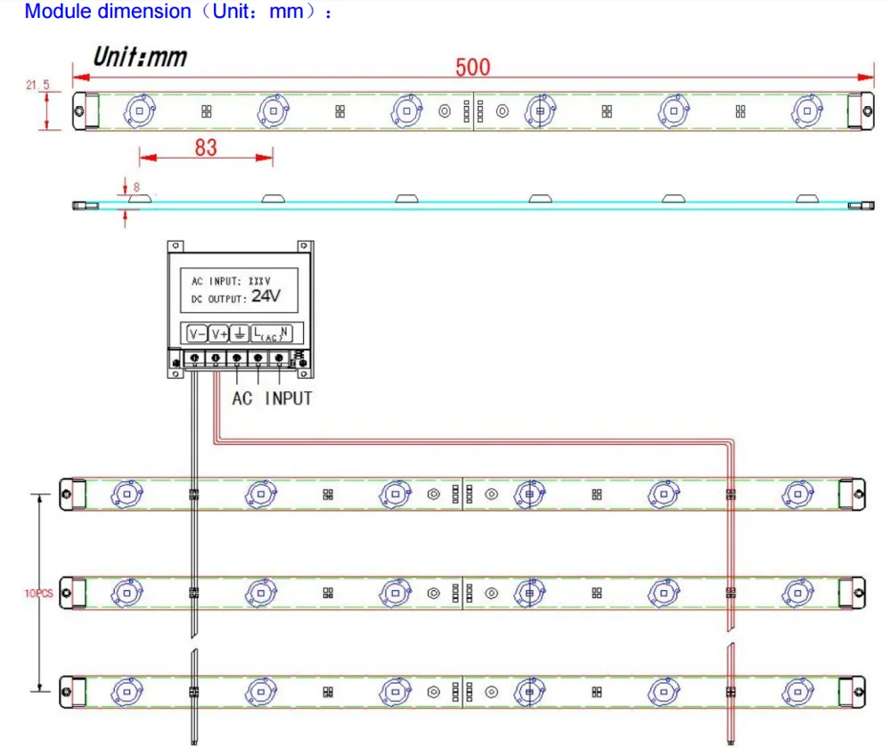 7.2W Lattice Led strips ce rohs dc24v ul Nichia led lights for sign board, UL led strips for backlighting boxes signs