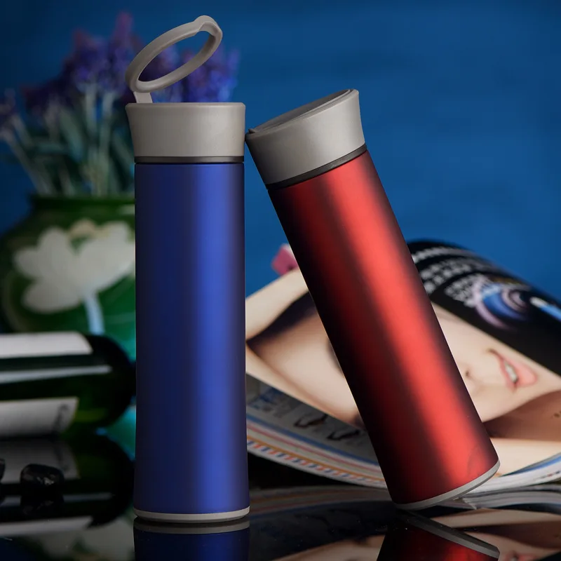 Blue Hot Cold Water Thermos Drinking Stainless Steel Vacuum Bottle With